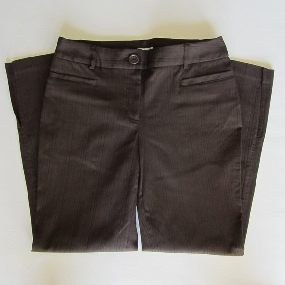 New Women’s Dalia Collection Brown Petite Straight Leg Pants size 10P - Picture 11 of 15